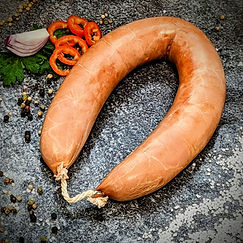 Streichwurst im Ring geraucht – frisch vom Metzger
